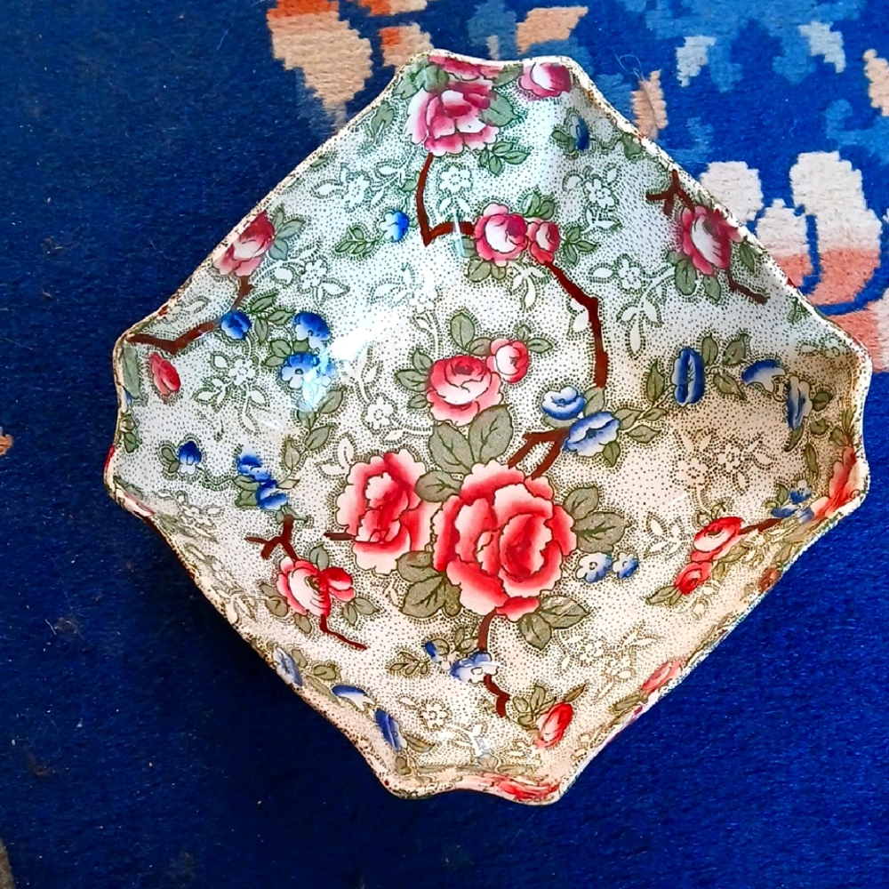 Chinese Rose By Leighton Ceramics, Triffle Bowl